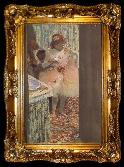framed  Edgar Degas Dancer at the dressing room, ta009-2